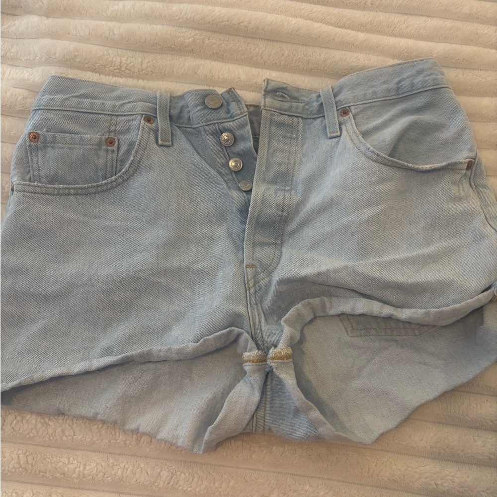 Levi's Sky Blue Denim Shorts